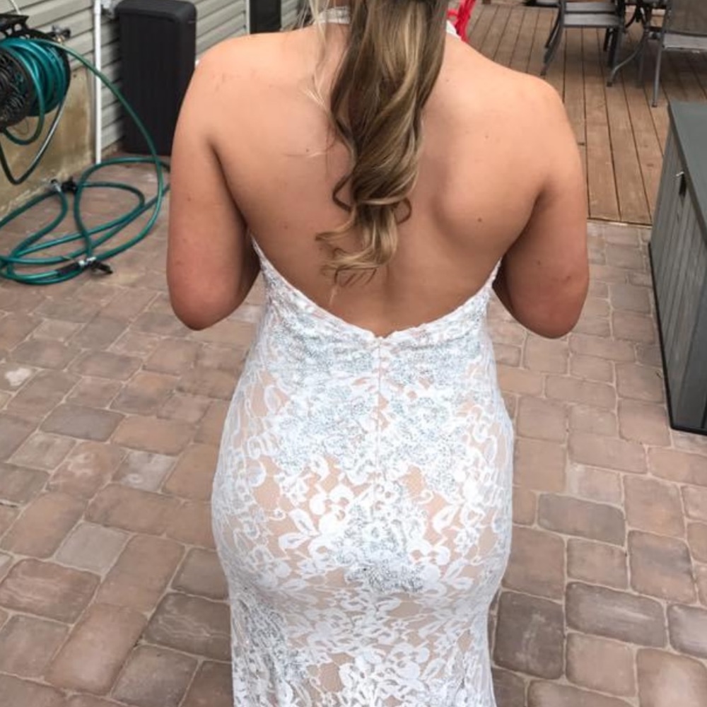 Beautiful white Jovani prom dress